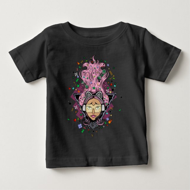 Gamer Girl Baby T-shirt (Vorderseite)