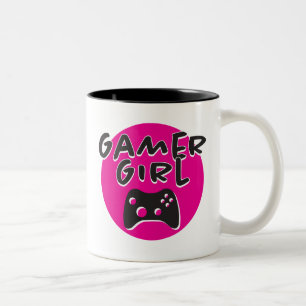 Gamer Girl Black 11 oz Zwei-Tone-Tasse Zweifarbige Tasse