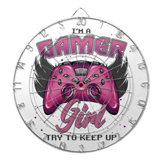 Gamer Girl Design Dartscheibe (vorne)