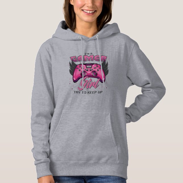 Gamer Girl Design Hoodie (Vorderseite)