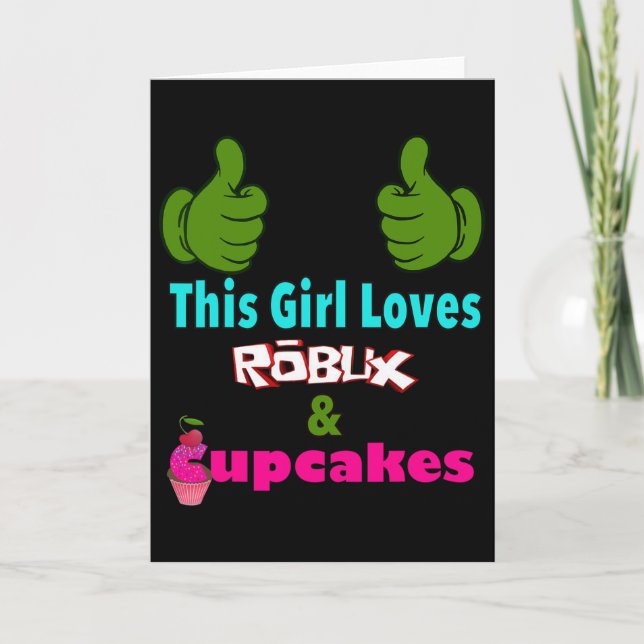 Gamer Girl Design Saying This Girl Loves Robux And Karte (Vorderseite)