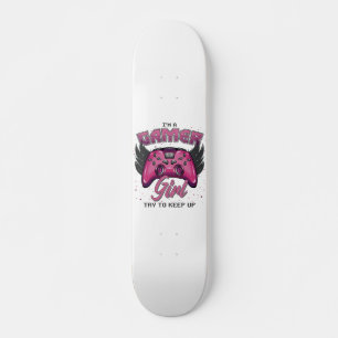 Gamer Girl Design Skateboard