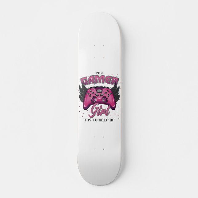 Gamer Girl Design Skateboard (Vorne)