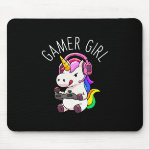 Gamer Girl Einhorn Gaming Süßes Videospiel-Geschen Mousepad