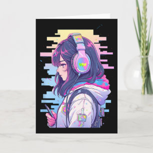 Gamer Girl Funny Pastel Japan Anime Streamer Japan Karte