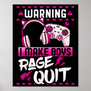 Gamer Girl Gaming Video Games Streamer Poster