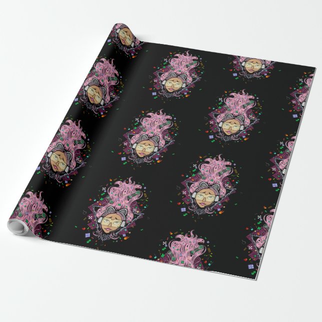 Gamer Girl Geschenkpapier (Ungerollt)