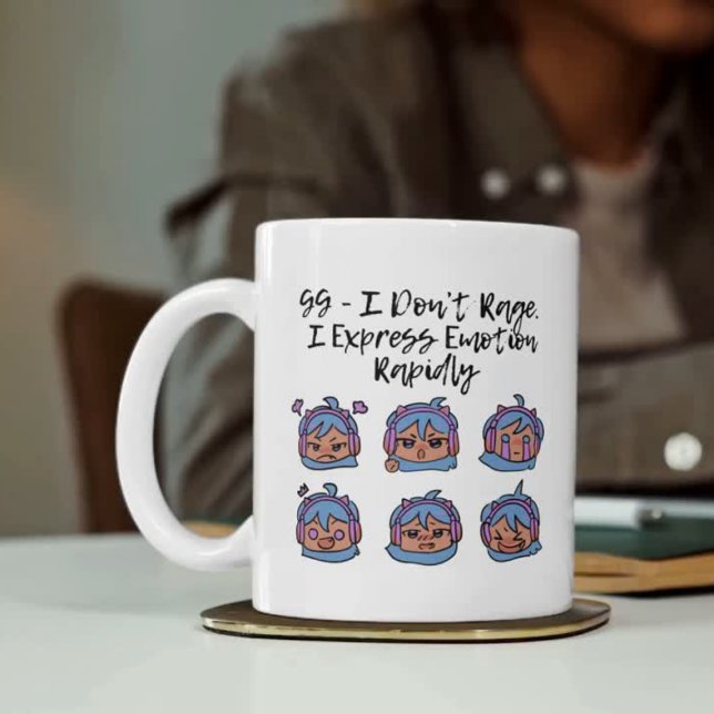 Gamer Girl I Don’t Rage Kawaii Gaming Humor Tasse (Von Creator hochgeladen)