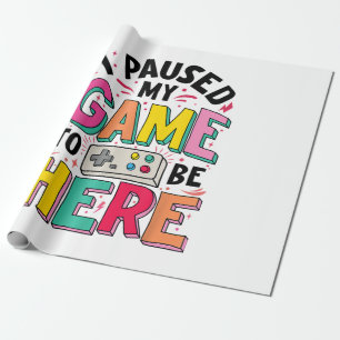 Gamer Girl Ich hielt mein Spiel an, um hier lustig Geschenkpapier