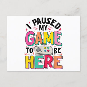 Gamer Girl Ich hielt mein Spiel an, um hier lustig Postkarte
