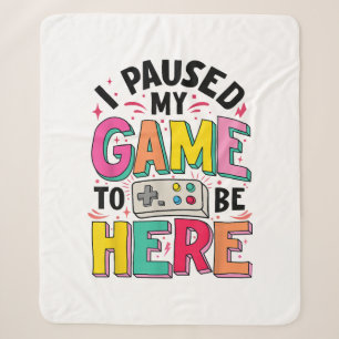 Gamer Girl Ich hielt mein Spiel an, um hier lustig Sherpadecke