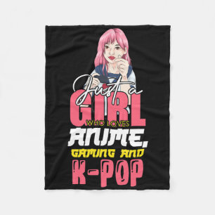 Gamer Girl Just a Girl, die Lieben anime Gaming un Fleecedecke