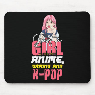 Gamer Girl Just a Girl, die Lieben anime Gaming un Mousepad