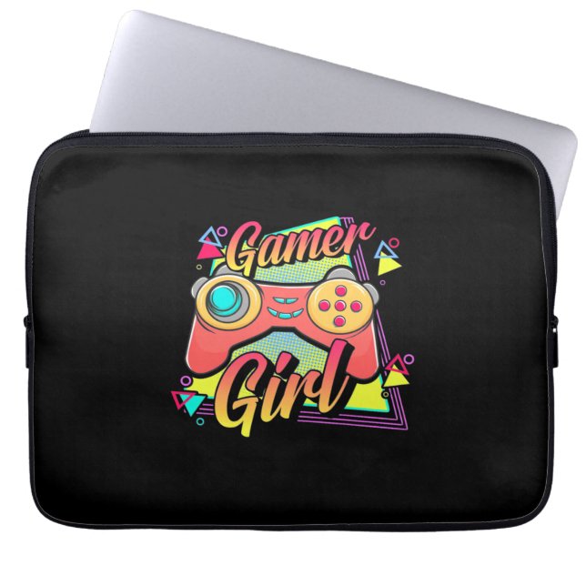 Gamer Girl Laptopschutzhülle (Vorderseite)