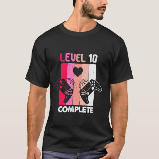 Gamer Girl Level 10 Abgeschlossen Lustige 10. Hoch T-Shirt