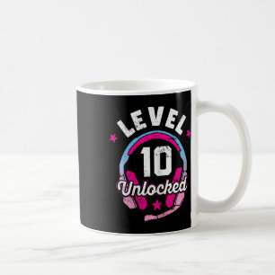 Gamer Girl Level 10 Entsperrtes Videospiel 10. Geb Kaffeetasse