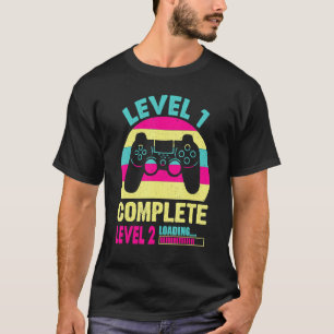 Gamer Girl Level 1 Vollständiges Videospiel 1. Geb T-Shirt