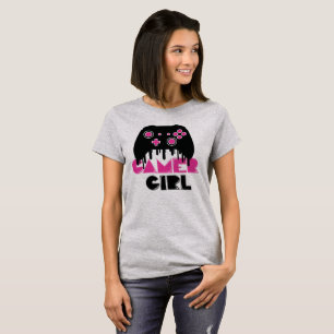 Gamer girl Mädchen Frauen Gaming Videogame T-Shirt