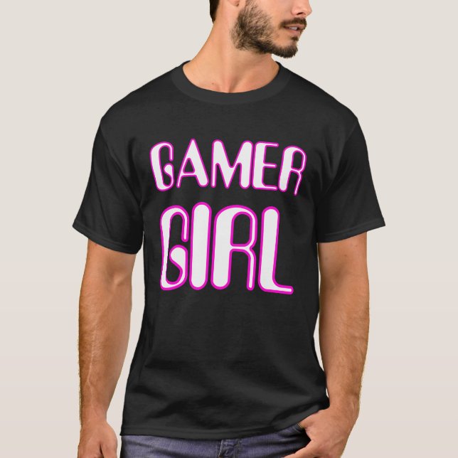 Gamer Girl Nerd Girl Cute Gaming  Geek Nerd Outfit T-Shirt (Vorderseite)