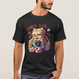 Gamer Girl Niedlich Gaming for Girls Gamers Videos T-Shirt