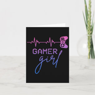 Gamer Girl Niedlich Heartbeat Gamer for Girl Karte