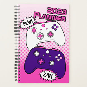 Gamer Girl Pink Controller Planer