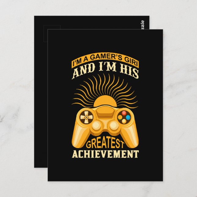 Gamer Girl Postkarte (Vorne/Hinten)