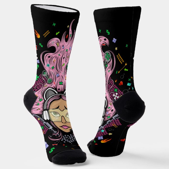 Gamer Girl Socken (Gewinkelt)