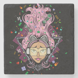 Gamer Girl Steinuntersetzer