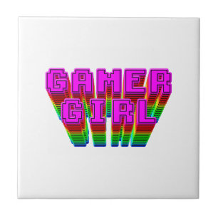 Gamer Girl Text Fliese