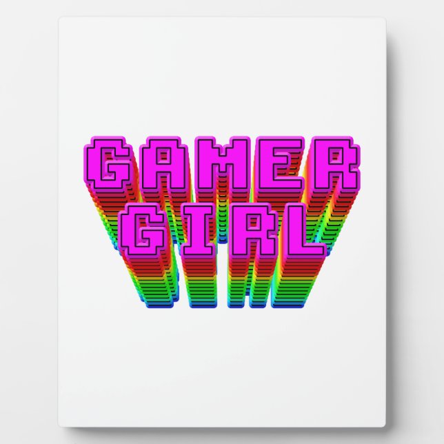 Gamer Girl Text Fotoplatte (Vorderseite)