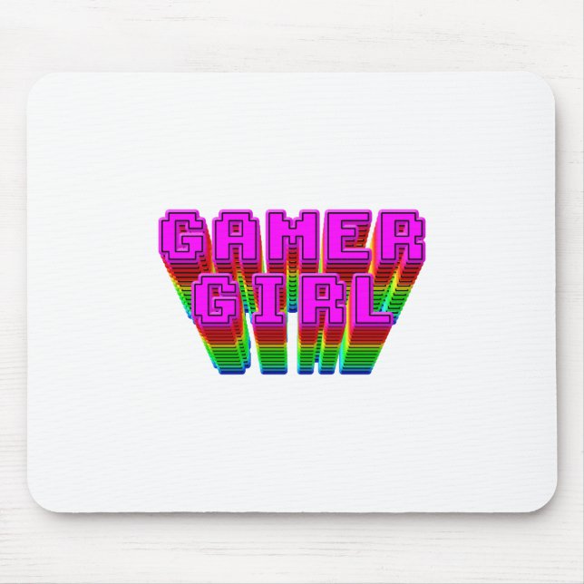 Gamer Girl Text Mousepad (Vorne)