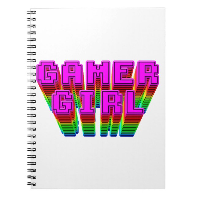 Gamer Girl Text Notizblock (Vorderseite)