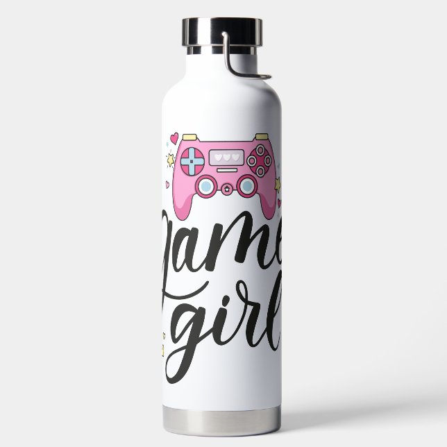 Gamer Girl Trinkflasche (links)
