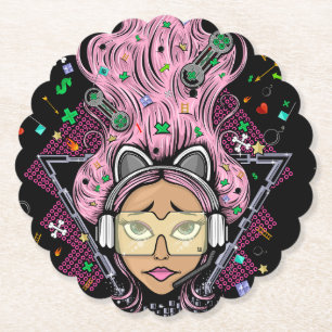 Gamer Girl Untersetzer