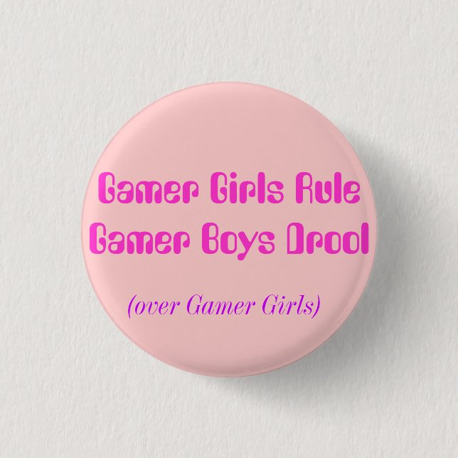 Gamer Girsl Regel Button (Vorderseite)