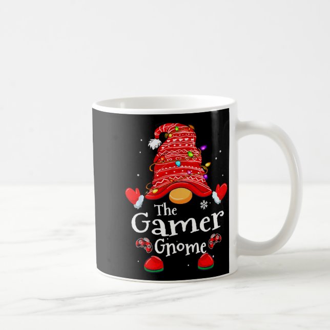 Gamer Gnome - Xmas Video Gamers Christmas Gnomes  Kaffeetasse (Rechts)