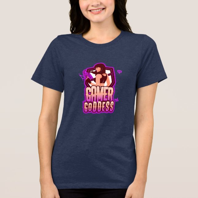 Gamer Goddess Women Gamers Tri-Blend Shirt (Vorderseite)