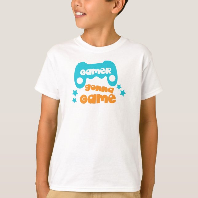 Gamer Gonna Game, Video Game, Joystick, Joypad T-Shirt (Vorderseite)