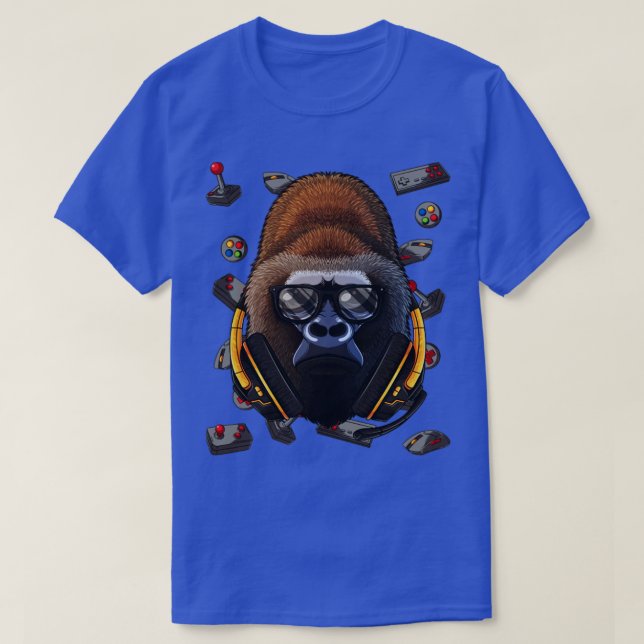 Gamer Gorilla Gaming Animal Video Game Player Boys T-Shirt (Design vorne)