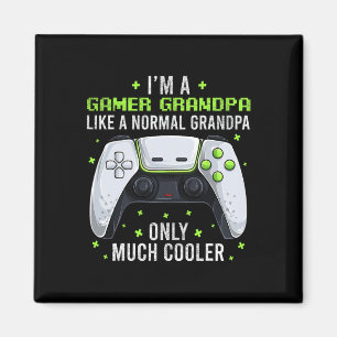 Gamer Grandpa Gaming Gaming Shirt Funny Video Game Magnet