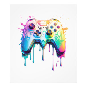 Gamer Graphic Video Game - farbenfrohe Video Game Fotodruck