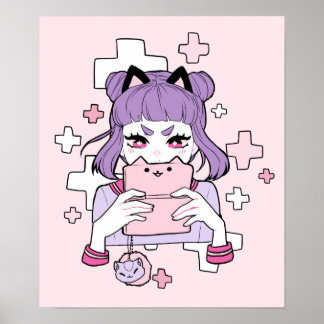 Gamer Grrl Print Poster