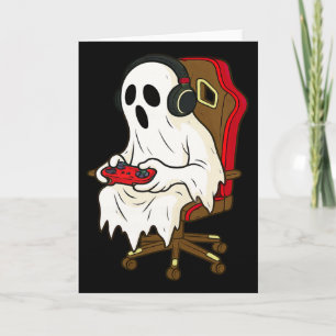 Gamer Halloween Ghost Beängstigend Gaming Video Ga Karte