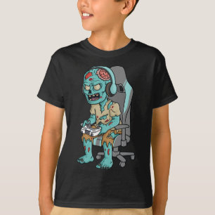 Gamer Halloween Zombie Beängstigend Gaming Boys Ki T-Shirt