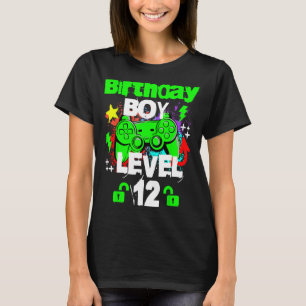 Gamer Happy 12. Geburtstag Junge Stufe 12 Entsperr T-Shirt