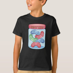 Gamer Happy Pills Aufkleber T-Shirt