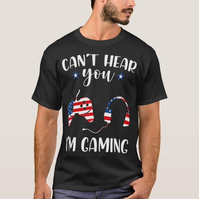 Gamer Headset Cant Heye You Im Gaming 4. T-Shirt (Vorderseite)