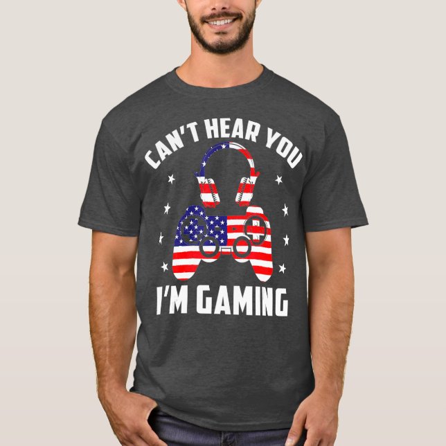 Gamer Headset Cant hört euch im Gaming Memorial T-Shirt (Vorderseite)