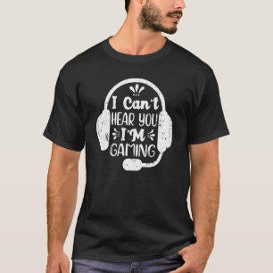 Gamer Headset Kann dich nicht hören, ich spiele 5 T-Shirt